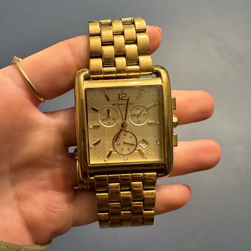 Micheal Koors Gold Watch with Small Embellishment